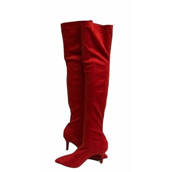 INC International Concepts Womens Briella Fabric Pointed Toe, Red Lava, SZ US 6 - Picture 5 of 8